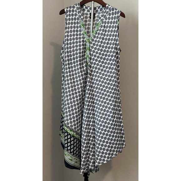 7 Seven Islands Women's Geometric Asymmetrical Flowy Dress Sz 1X - Picture 1 of 10